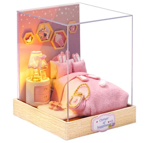 Cute Room 3D-Puzzle DIY Holz Miniaturhaus Modellbausatz