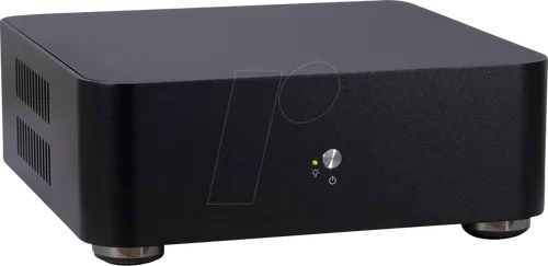 INTER-TECH ITX A60 Black - Mini-ITX PC-Gehäuse mit 60W PSU, 2x USB 3.0 Anschlüssen und Platz für WLAN-Antennen