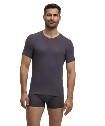 FALKE Herren Unterwäsche Daily Climate Control Outlast® Rundhals T-Shirt, Grau Carbon 3596, 3XL - Dieses Rundhals T-Shirt sorgt für ein optimales Körperklima, ideal für Business und Alltag. Flache Nähte und Stretch sorgen für höchsten Tragekomfort ohne Druckstellen. Pflegeleicht bei 30°C, für eine langanhaltende Passform.