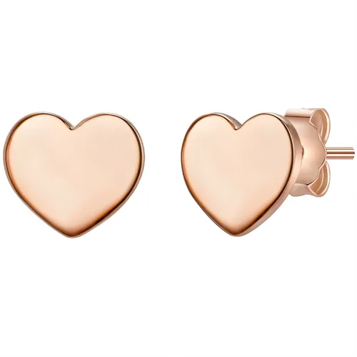 Glanzstücke München Damen-Ohrstecker Herz - Ohrstecker aus 925er Silber, rhodiniert und hochglanzpoliert. Das romantische Herz-Motiv passt perfekt zu jedem Look und ist ein ideales Geschenk für Herzensmenschen.