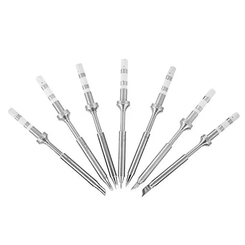 Arten Mini Rostfreier Stahl Lötkolbenspitze Ersatz für TS100 Tragbarer Außenbereich Lötkolben Kit(7 * Lötspitzen) 7