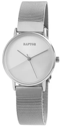 Raptor Quarzuhr Viatrix Damenarmbanduhr mit Milanesearmband - Elegante Damenarmbanduhr mit hochwertigem Quarzuhrwerk, silberfarbenem Edelstahl-Milanesearmband und einzigartigem Zifferblatt-Design. Ideal für stilbewusste Frauen.