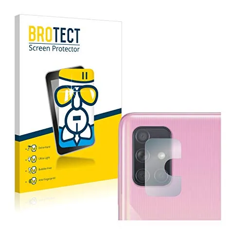 BROTECT Schutzglas für Samsung Galaxy A71 (NUR Kameraschutz) Schutzfolie Panzer Folie Glas Displayschutz Made in Germany [ 9H, Anti-Fingerprint]
