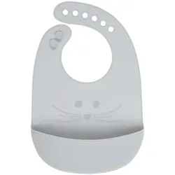 Lässig Silikon Lätzchen Little Chums Maus grau