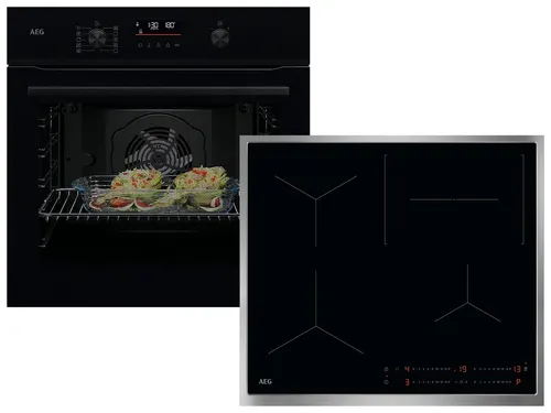 AEG Set Backofen BP3100B + Induktionskochfeld OIO64C00XB