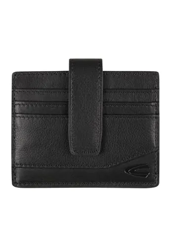 camel active Herren Kartenetui aus echtem Leder Schwarz - Herren-Geldbörsen: Handlicher Kartenhalter mit RFID-Schutz, 12 Kartensteckfächern und kompakten Maßen – ideal für unterwegs.