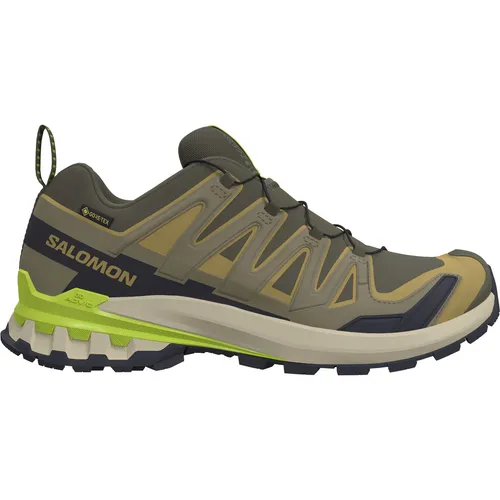 Salomon Herren Xa Pro 3D V9 GTX Schuhe Größe 44 in Oliv - Robuster Trail-Schuh mit wasserdichter Membran, ideal für anspruchsvolle Trails und steinige Wege. Perfekt für Outdoor-Abenteuer.