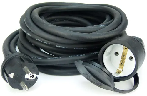 7,5 m Schuko Gummikabel 3x1,5mm² H07RN-F für Aussen IP44 Verlängerungskabel 7,5m