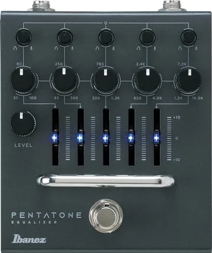 Pentatone Equalizer - 5-Band-Equalizer für Bässe, eigenständige Version des Ibanez Pentatone Preamp mit präziser Klangkontrolle.
