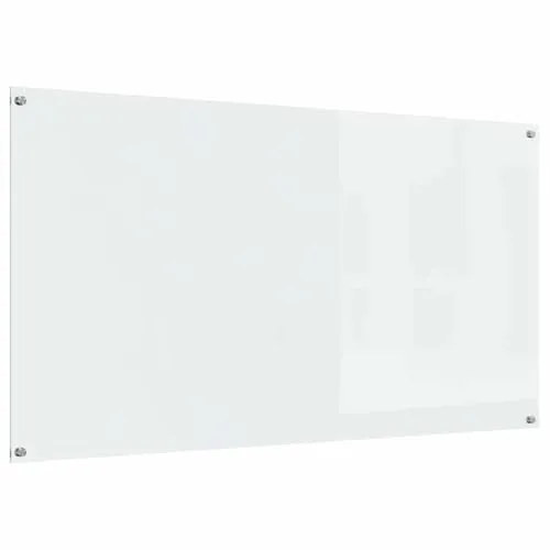 vidaXL Küchenrückwand Transparent 110x60 cm aus Hartglas in weiß von vidaXL