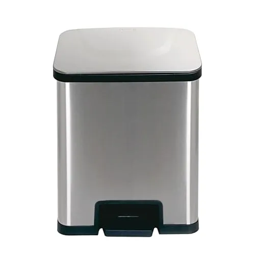 ECHTWERK Mülleimer POWER STEP, Tretabfalleimer aus Edelstahl - Haushaltszubehör mit Soft Close und fingerabdruckfreier Oberfläche, ideal für eine stilvolle und hygienische Abfallentsorgung.