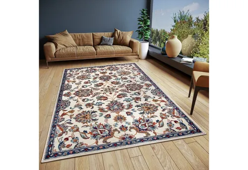 HANSE Home Teppich Caracci, orientalisch - Kurzflor-Teppich in Creme, maschinell gewebt und ideal für Wohnzimmer, Schlafzimmer oder Esszimmer. Strapazierfähiges Material sorgt für Langlebigkeit.