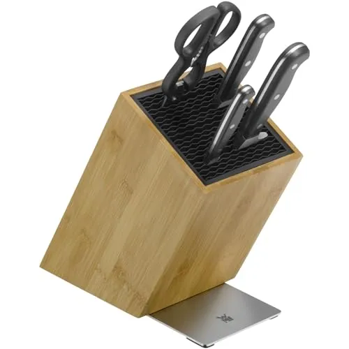 WMF Messerblock Edelstahl - 5-teiliges Set für Ihre Küche - Küchenmesser-Set mit 5 hochwertigen Edelstahl-Messern, ideal für Fleisch, Obst, Gemüse und Salat, perfekt für jede Küche.