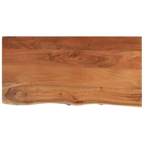 vidaXL Tischplatte 80x40 cm - Massivholz mit Baumkante - Tischplatte aus massivem Holz (80x40x3,8 cm) mit rustikaler Baumkante, ideal für individuelle Möbelprojekte und verleiht jedem Raum eine einzigartige Note. Langlebig und leicht zu reinigen.