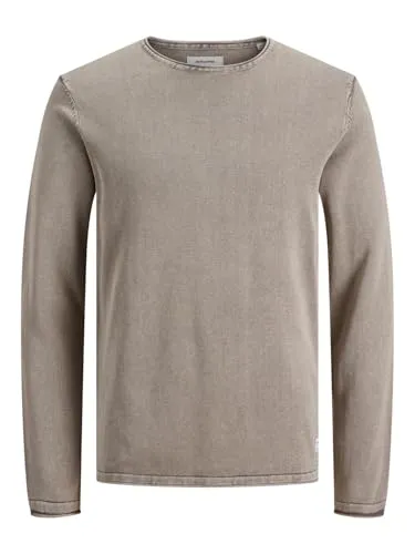 JACK & JONES Herren Jjeleo Knit Crew Neck Pullover - Pullover für Herren aus weicher Baumwollqualität, ideal für komfortable Alltagslooks mit Stretchanteil für optimale Bewegungsfreiheit.