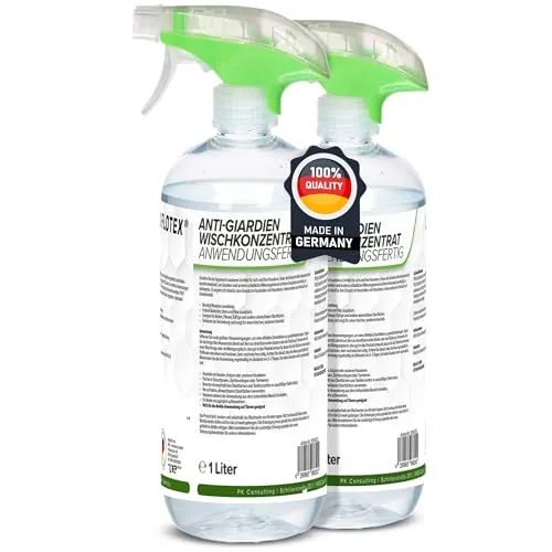 FLOTEX Anti-Giardien Wischkonzentrat 2x1L I Hocheffektives Giardien Desinfektionsmittel für alle Oberflächen I Wirksames Desinfektionsmittel für Giardien für den Haushalt