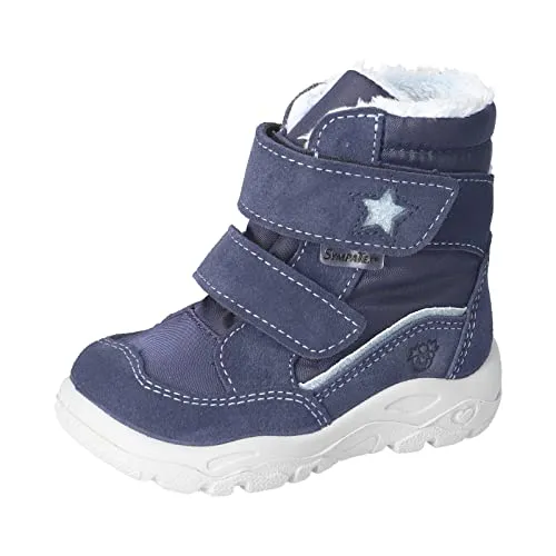 RICOSTA Baby Mädchen Lauflernschuhe HILDIE – Wasserdichte Boots für kleine Entdecker - Kinder Boots aus Leder und Textil mit warmem Lammwollfutter. 100% wasser- und winddicht dank Sympatex. Ideal für kalte Tage und Abenteuer im Freien.