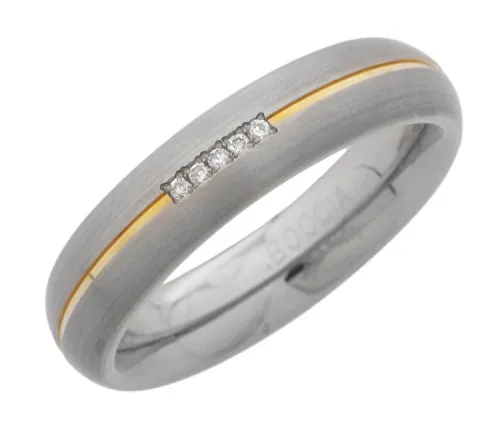 Boccia Damen-Ring You & me Titan mit Diamant (0.025 ct) in silber von Boccia Titanium