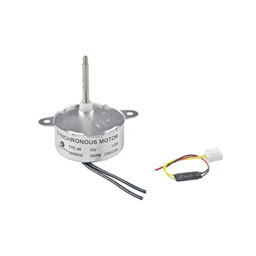 CHANCS DC 12V (Gleichstrom) Battery Power Synchronmotor TYC-40 5RPM CW/CCW 35mm Schaftlange