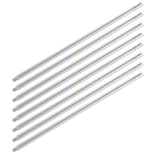 SEBSON LED Aufbauleuchte 30cm warmweiß, 8-tlg mit Stecker und Schalter