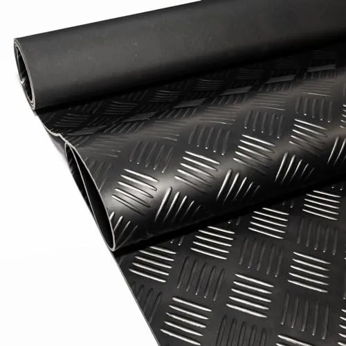 Gummimatte Riffelmatte 3mm - Hochwertige Werkstattbodenmatte - Dämmstoffe: Strapazierfähige Gummimatte mit Riffelblechstruktur für hohe Rutschfestigkeit und Sicherheit in Werkstätten und beim Transport. Ideal für Innen- und Außenbereiche.