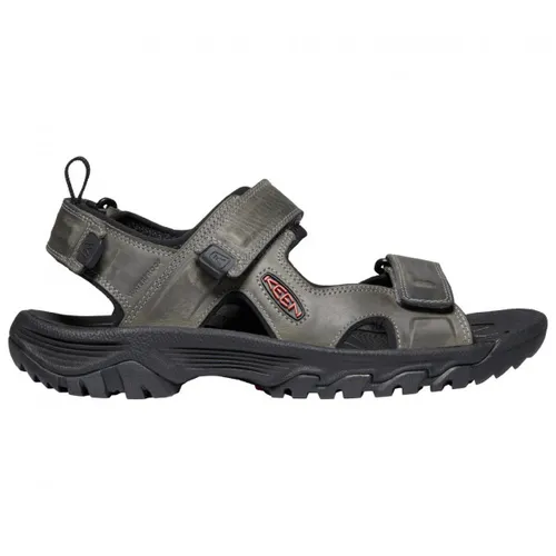 Keen Targhee 3 Herren-Sandalen - Ideal für Wanderungen und Sport, Grau/Schwarz, Größe 40.5 EU - Wanderschuhe mit KEEN.All-TERRAIN Gummi-Außensohle für optimale Traktion und Komfort durch Dual-Density-EVA-Fußbett, perfekt für heiße Tage im Freien.