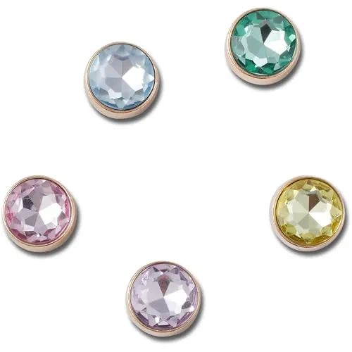 Crocs Unisex Gold und Edelstein Schuhanhänger, Mehrfarbig