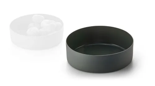 PHILIPPI Clara Obstschale aus Aluminium - Obstschalen in skandinavischem Design, pulverbeschichtet und emailliert. Vielseitig einsetzbar als Servierschale oder Dekoschale, mit rutschfesten Füßen und platzsparend stapelbar.