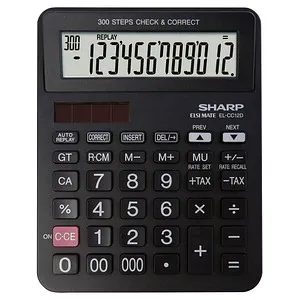 SHARP EL-CC12D Taschenrechner schwarz