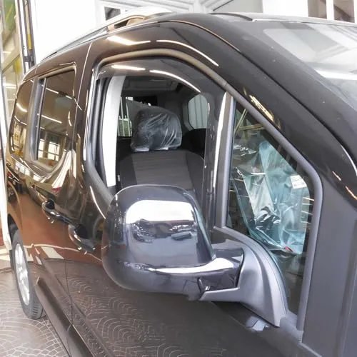 OMAC Lüftungsgitter Windabweiser für Opel Combo Life 2018-2024 - Lüftungsgitter mit aerodynamischem Design, einfache Montage ohne Bohren, witterungsbeständig und waschstraßensicher für verbesserten Fahrkomfort und Stil.