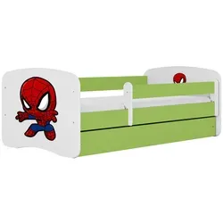 Raumhirsch Furniture Kinderbett Spiderman, Grün - Kinderbett (80x180 cm) mit abnehmbarer Schutzschiene für maximale Sicherheit und praktischer Schublade für Stauraum. Ideal für ein modernes Kinderzimmer!