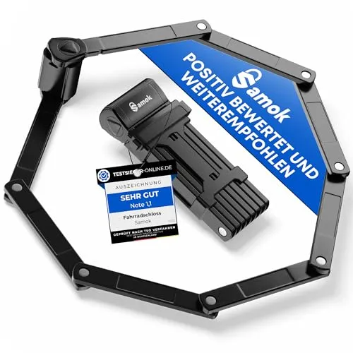Samok® Fahrradschloss Faltschloss 120cm