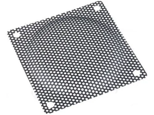 Lüftergitter 120x120mm schwarz Metall Gewebe zum schrauben