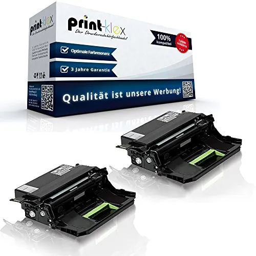 2X Print-Klex Trommeleinheiten kompatibel für Lexmark MS710dn MS710n MS711dn MS810de MS810dn MS810dtn MS810n MS811dn MS811dtn MS811n MS812de MS812dn MS812dtn MX710de 52D0Z00 520Z Drum - Office Light