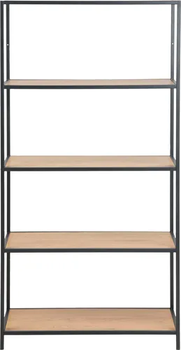 Regal Standregal Raumteiler Metall braun-schwarz mit 5 Regalböden - Regal für Erwachsene und Jugendliche, freistehend mit modernem Design, ideal zur Raumtrennung und optimalen Nutzung von Platz.