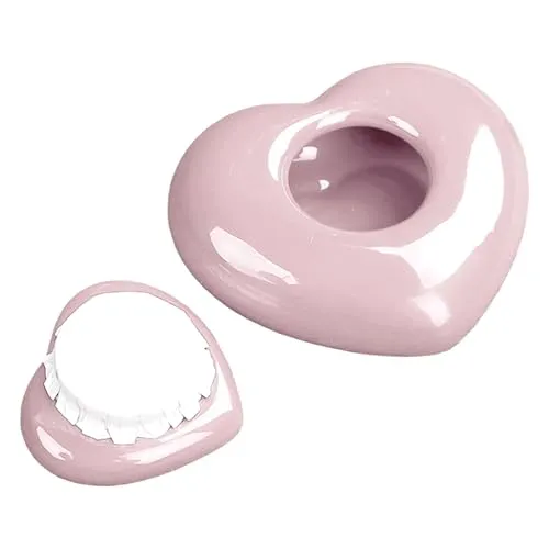 Kleine Urne für Asche CHUNLINLAODA Mini Keramik-Urne, Mini-Herz-Gedenkurne, kleine Andenken-Urne, Andenken Urne Mensch, Hund, Kleine Beerdigungsurnen für Haustier oder Menschliche Asche (Rosa)