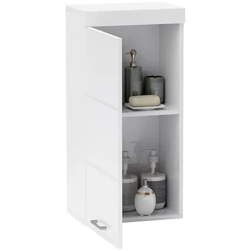 Homcom Hängeschrank Weiß, 37.2x76.8 cm - Bad-Hängeschrank aus hochwertigem Holzwerkstoff, ideal zur optimalen Raumnutzung und Reduzierung von Unordnung im Badezimmer.