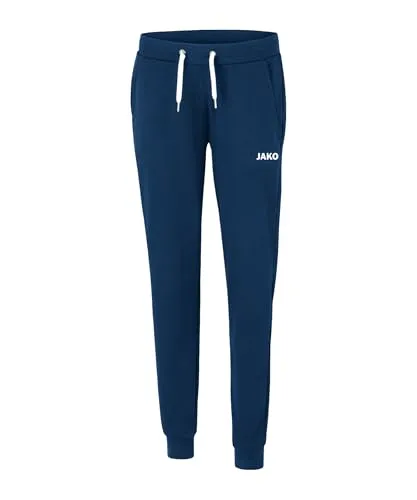 JAKO Damen Sweatpants base med Manchetter - Bequeme Freizeit- und Jogginghose aus French-Terry Baumwolle, weich und einlaufvorbehandelt für besten Tragekomfort. Ideal für Sport und Entspannung.