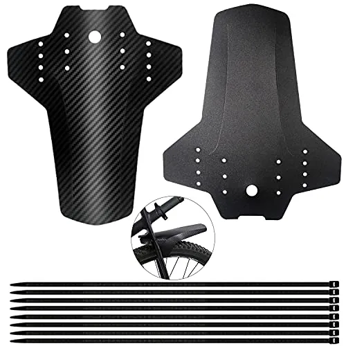 GIAK Mudguard Mtb Schutzbleche Mountainbike Fahrrad Schutzblech Mtb Spritzschutz Für 26/27.5/29 Zoll Vordere und Hintere Kompatible Mudguard 2 Stück Fahrrad Mud Guard (A)