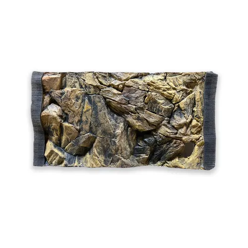 Aquariumrückwand mit 3D Struktur 50x30cm Steine Wurzel Natur Terra Handarb. Neu