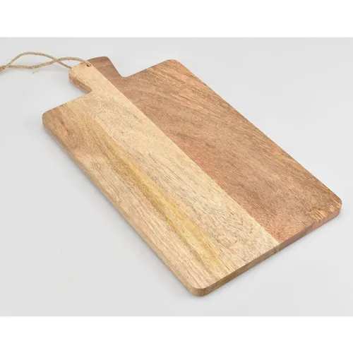 BURI Servierbrettchen Tablett Holz Griff Schneiden Küchen Kochen Speisen Obst