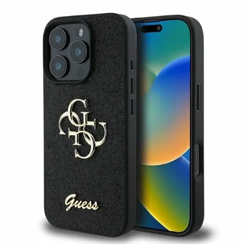 Guess GUHCP16XHG4SGK iPhone 16 Pro Max Tasche mit Glitzer