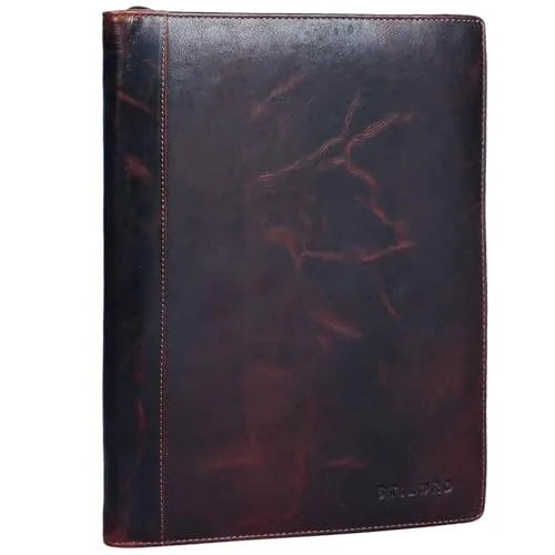 STILORD 'Julius' Vintage Konferenzmappe aus Leder von STILORD