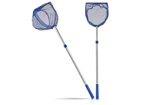 BigDean Kescher 75-121cm Teichkescher Teleskopstange Feinmaschig Teich Algenkescher (Packung, 2-St., Kescher), Teleskop Kescher, Teich, Pool