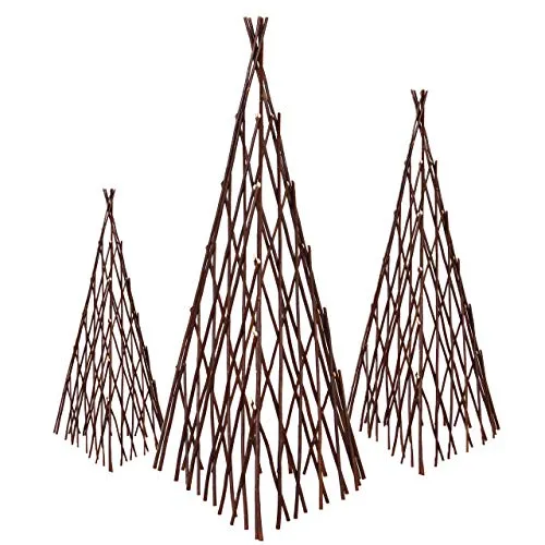 UNUS Rankgerüst - 3er Set für Kletterpflanzen - Robuste Rankhilfe in drei Größen für Rosen, Efeu und Clematis. Ideal für Balkon oder Terrasse, bietet eine dekorative und natürliche Sichtschutzlösung.