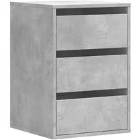 vidaXL Kommode Betongrau 40x41x58 cm - Klassische Kommode in Betongrau mit 3 Schubladen für optimalen Stauraum. Hergestellt aus robustem Holzwerkstoff, einfach zu reinigen und ideal für jedes Zuhause.