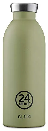 24 Bottles Clima Bottle 0,5 L - Stone Sage - Stilvolle Edelstahl-Trinkflasche mit 500 ml Kapazität, ideal für unterwegs und umweltfreundlich.