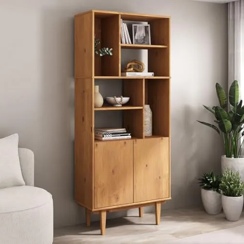IDIMEX Wohnzimmerschrank Simona - Skandinavisches Design Bücherregal mit offenen Fächern und verstellbarem Stauraum, ideal für ein modernes und aufgeräumtes Wohnzimmer.