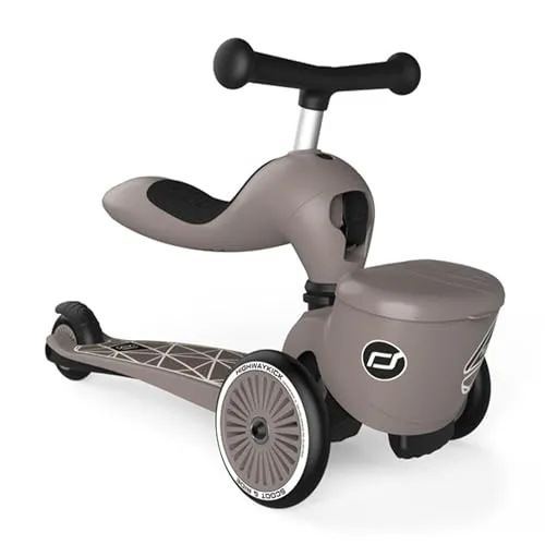 Scoot Ride Highwaykick 1 - 2-in-1 Kickboard Scooter und Rutscher, für Kinder von 1 bis 5 Jahren, sicher und stabil mit Aufbewahrungsklappe