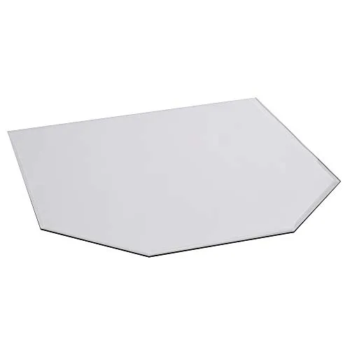 FireFix Bodenplatte Glas 100x110 cm - Sechseckige Kaminplatte für optimalen Funkenschutz - Kaminzubehör aus robustem Glas, sorgt für Sicherheit und schützt den Boden vor Funken und Hitze. Ideal für jedes Zuhause.